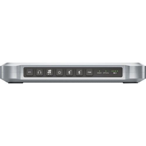 Blackmagic Design ATEM Camera Converter front panel with PTT, headphone, talkback, power and PGM buttons