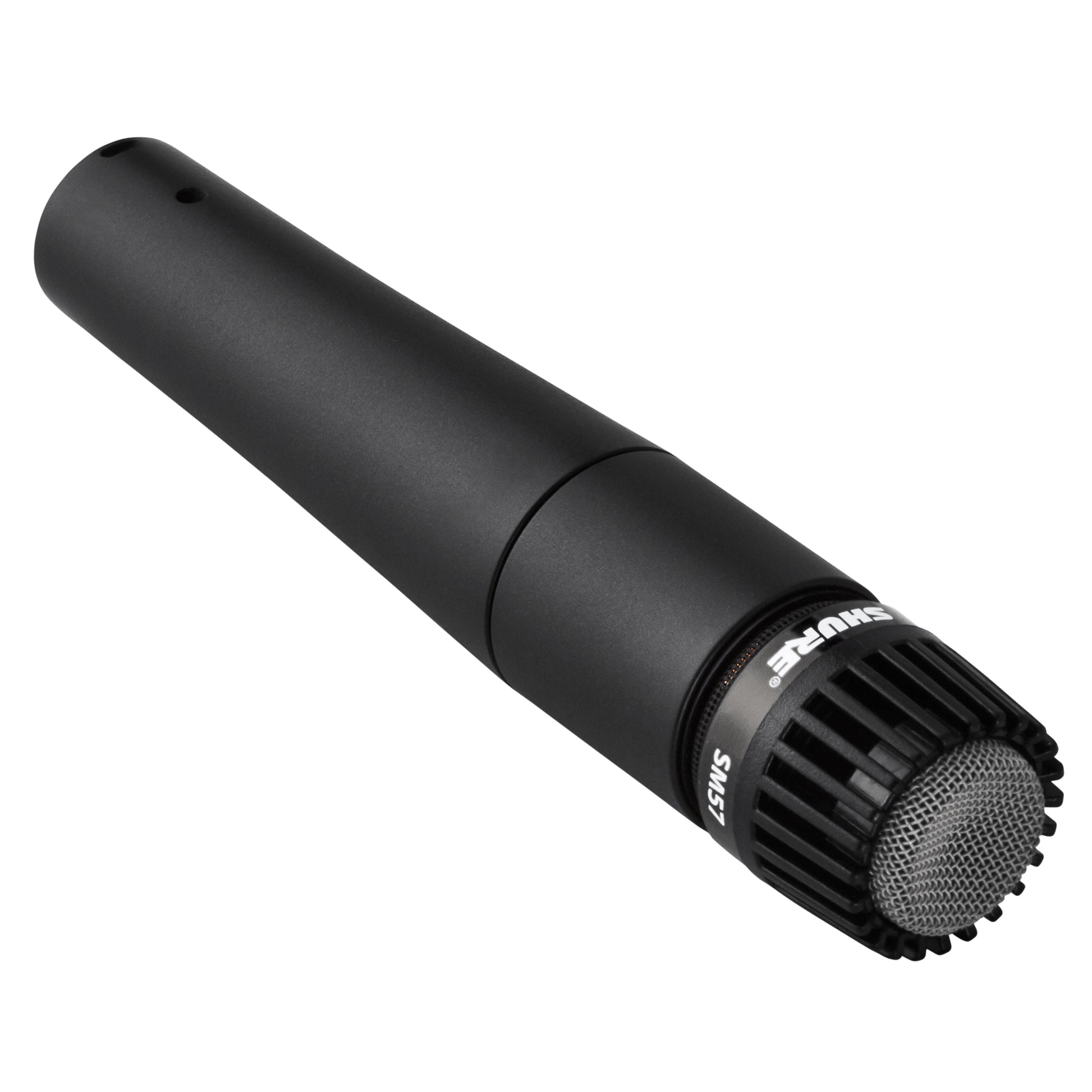 Shure SM57 Dynamic Instrument Microphone - top angle view