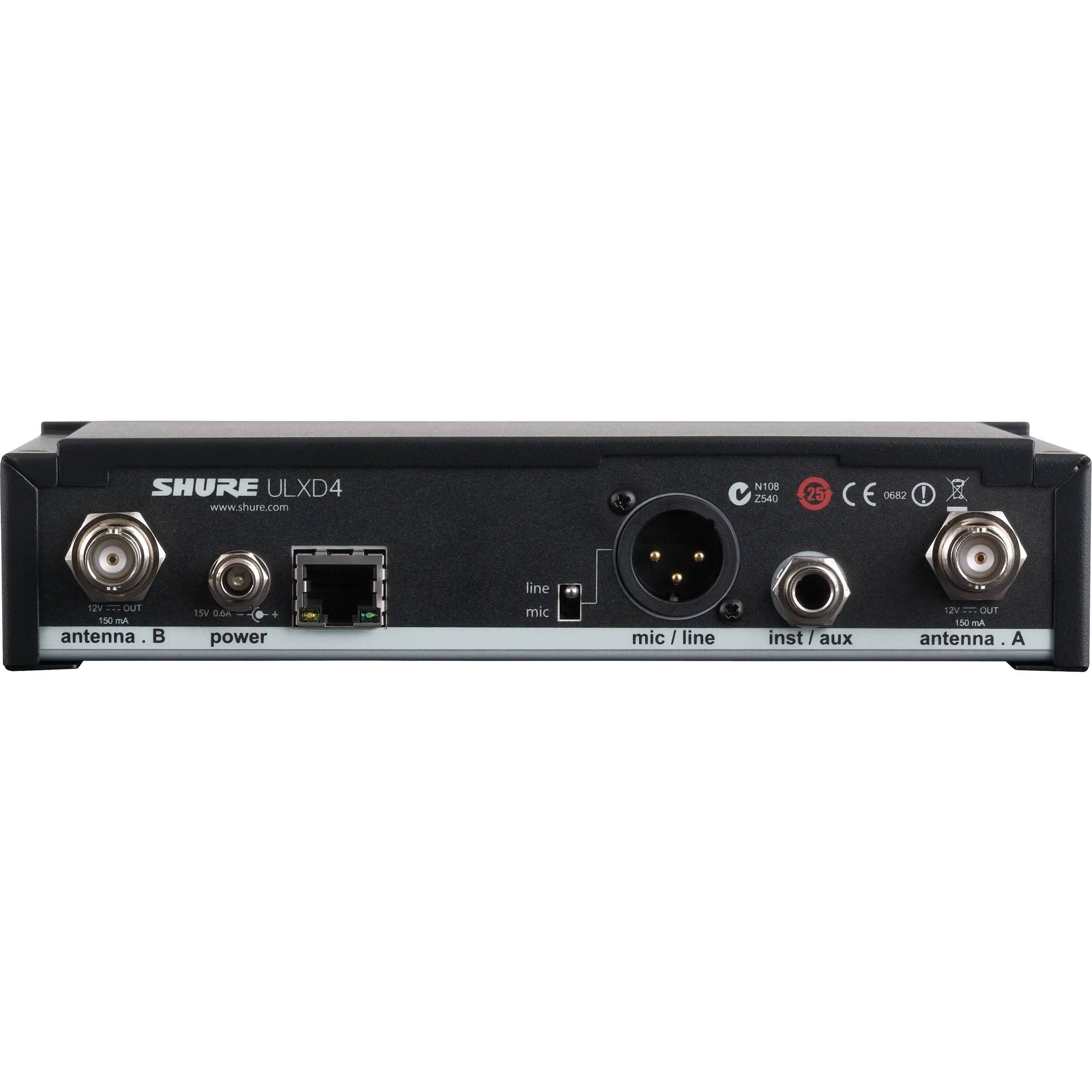 Shure ULXD4 Digital Wireless Receiver | Frequency: G50 (470-534
