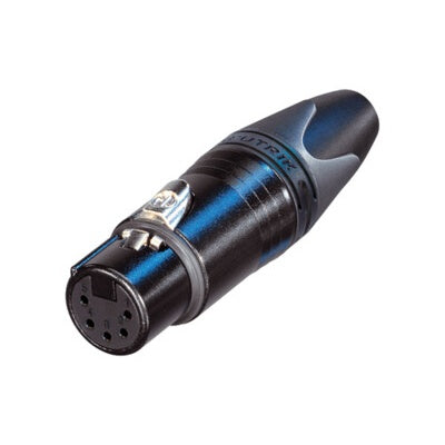 Neutrik NC5FXX-B 5-Pin XLR Female Cable Connector Black Gold