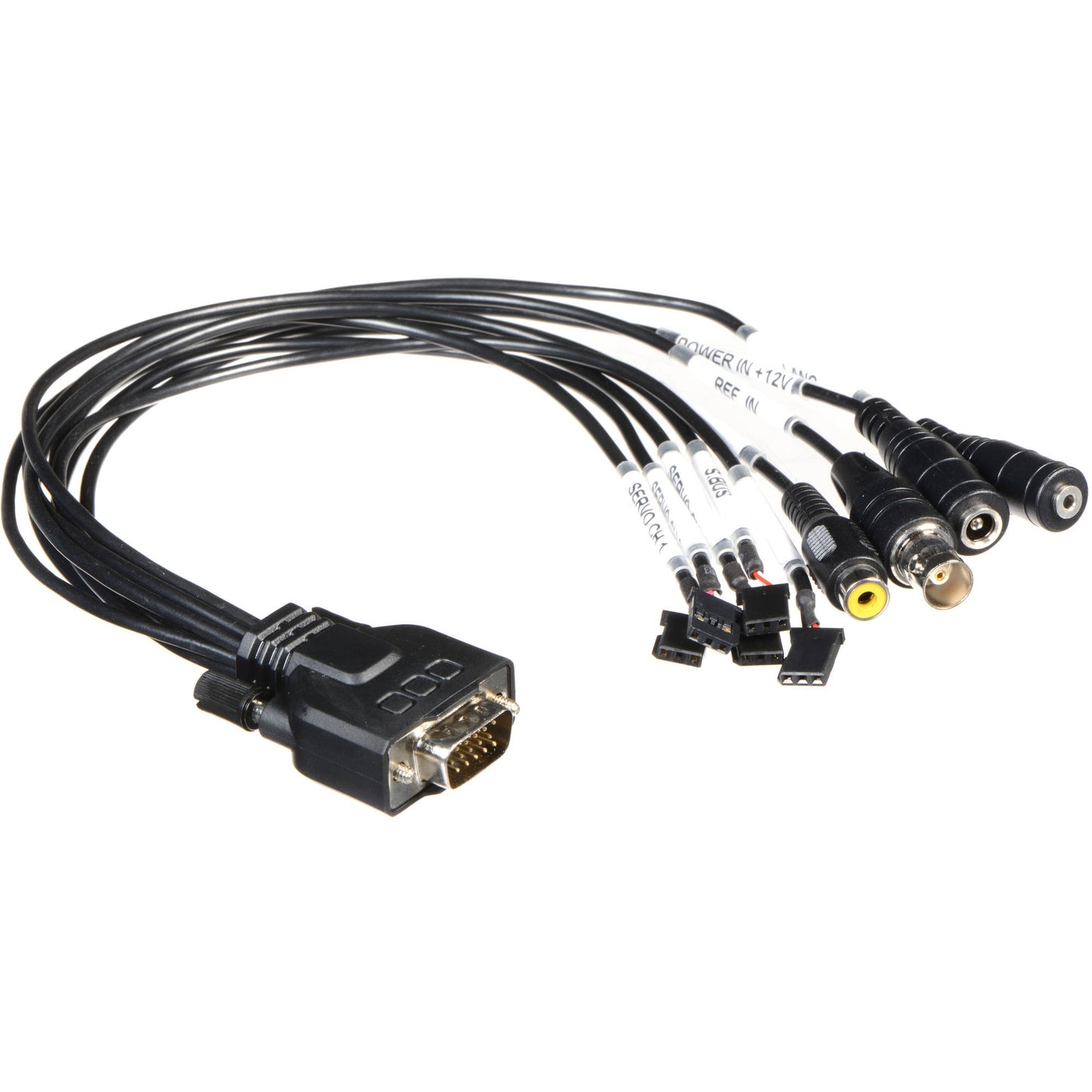 Blackmagic Design expansion cable for Micro Cinema Camera with D-Sub connector and labeled breakout leads