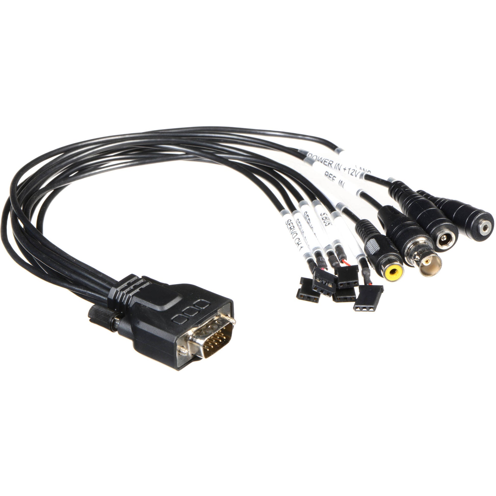 Blackmagic Design expansion cable for Micro Cinema Camera with D-Sub connector and labeled breakout leads