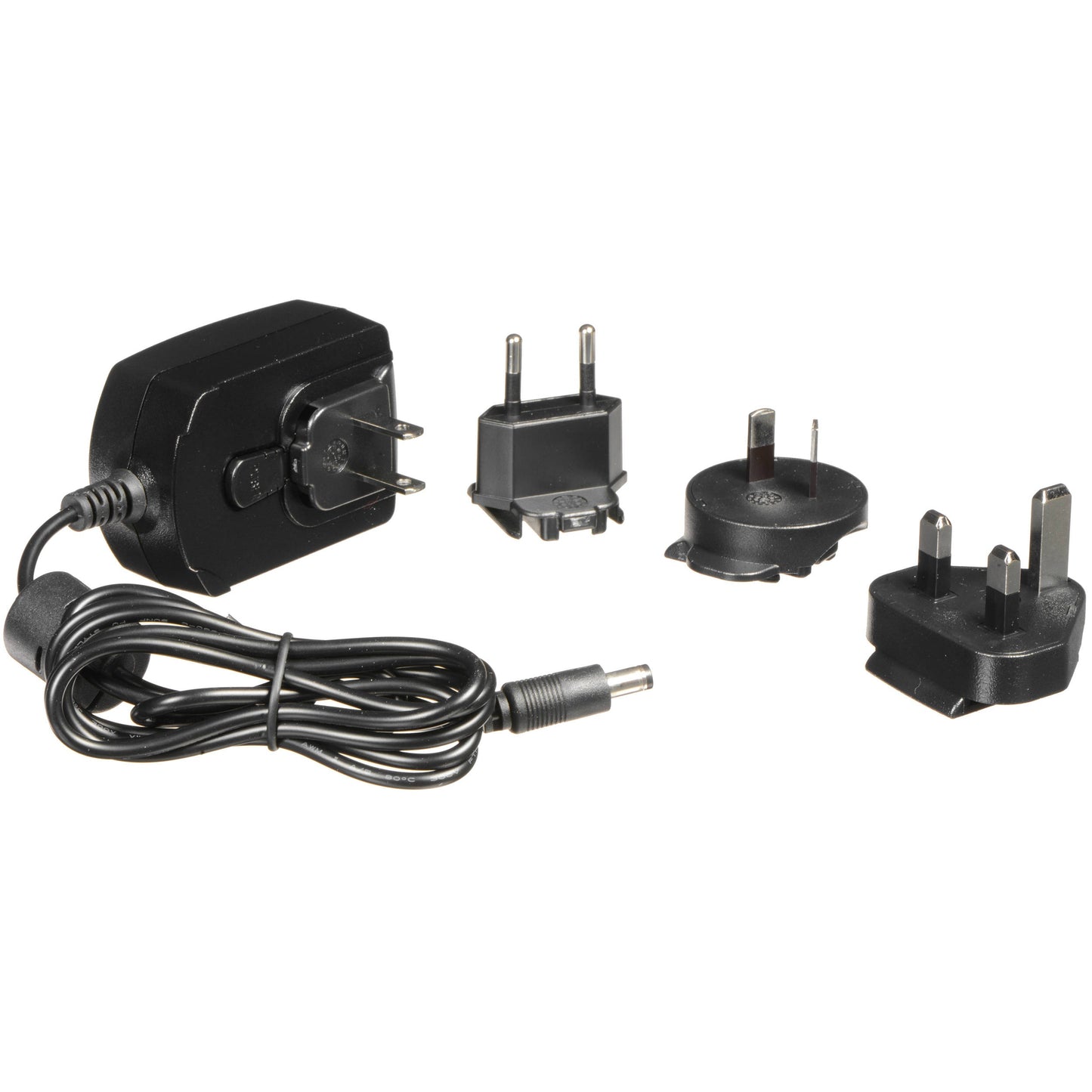 Blackmagic Design power supply for Video Assist with DC cable and four international plug adapters