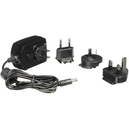 Blackmagic Design power supply for Video Assist with DC cable and four international plug adapters