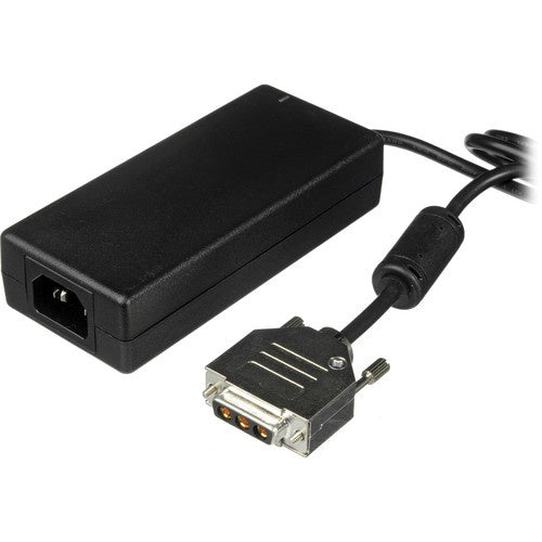 Blackmagic Design 12V70W power supply brick with AC inlet and coiled DC cable with locking connector