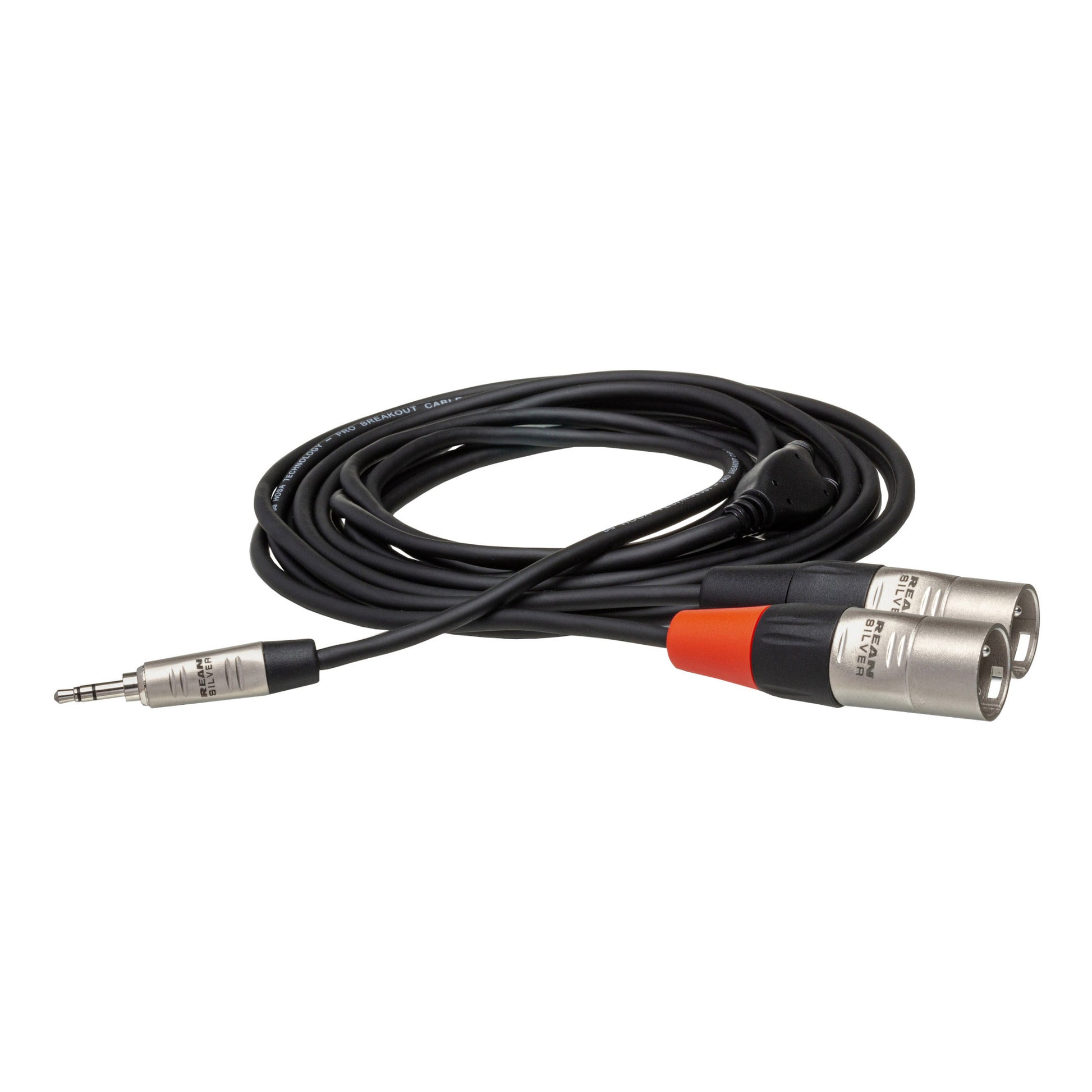 Hosa Pro REAN 3.5mm TRS to Dual XLR3M Stereo Breakout Cable