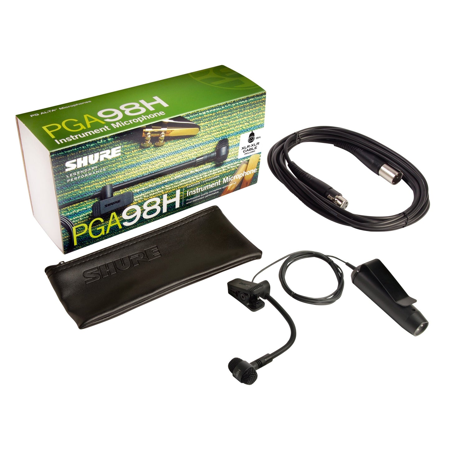 Shure PGA98H Condenser Instrument Microphone | Model: PGA98H-TQG