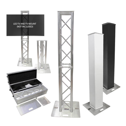 ProX Flex Tower Totem Package Adjustable DJ Truss Totem | Hard Road Case