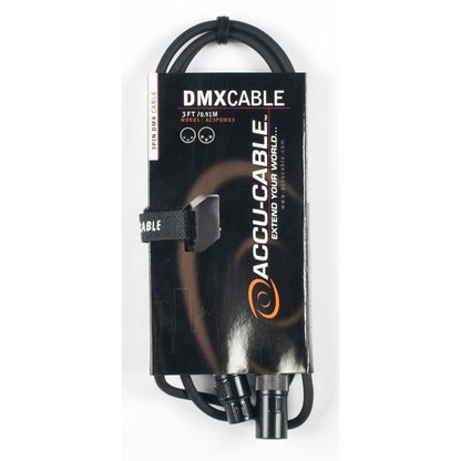 Accu-Cable AC3PDMX 3-Pin Male to Female DMX Cable