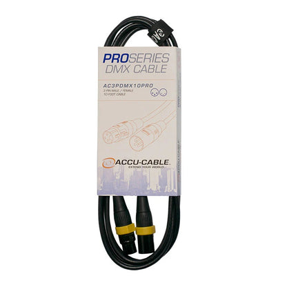Accu-Cable AC3PDMX PRO Series 3-Pin Male to Female DMX Cable