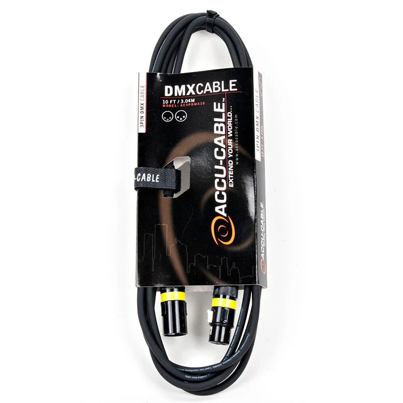 Accu-Cable AC3PDMX 3-Pin Male to Female DMX Cable