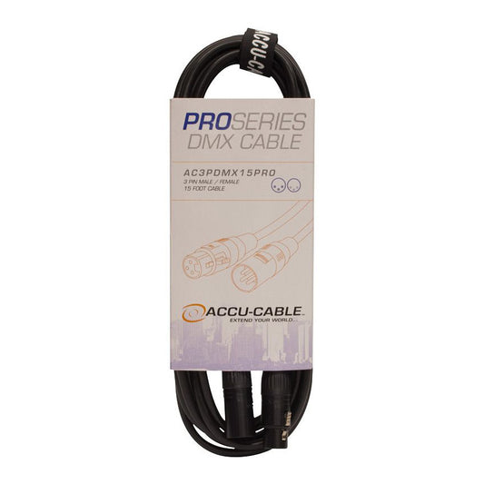 Accu-Cable AC3PDMX PRO 3-Pin Male to Female DMX Cable