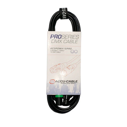 Accu-Cable AC3PDMX PRO Series 3-Pin Male to Female DMX Cable
