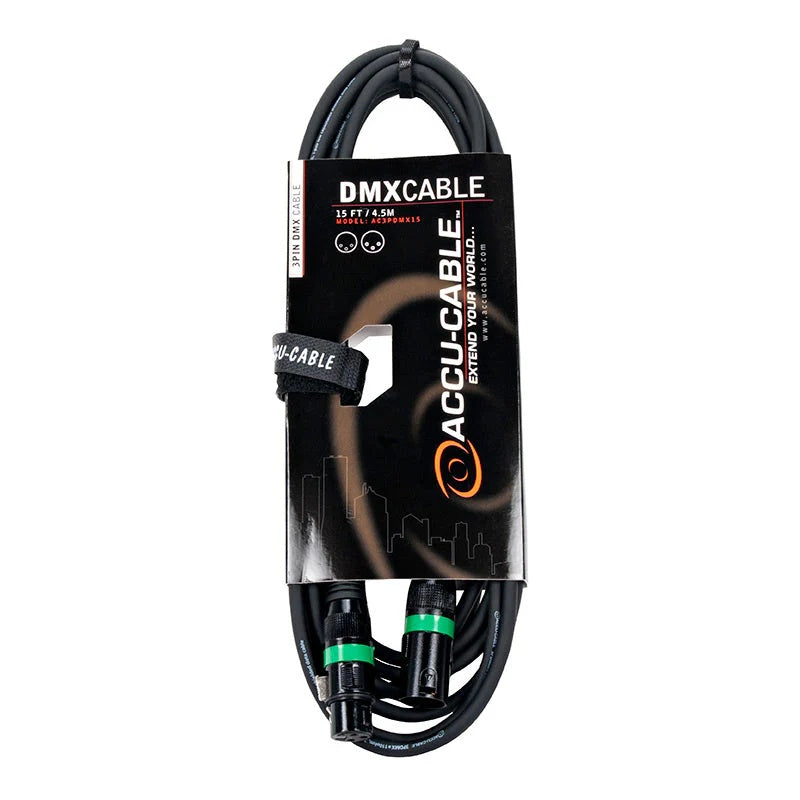 Accu-Cable AC3PDMX 3-Pin Male to Female DMX Cable