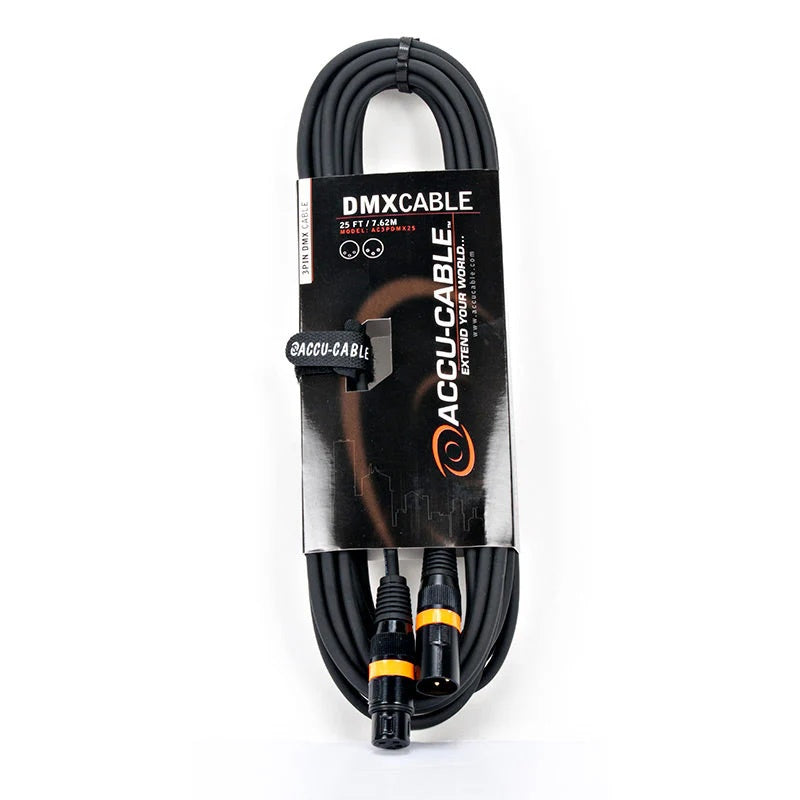 Accu-Cable AC3PDMX 3-Pin Male to Female DMX Cable