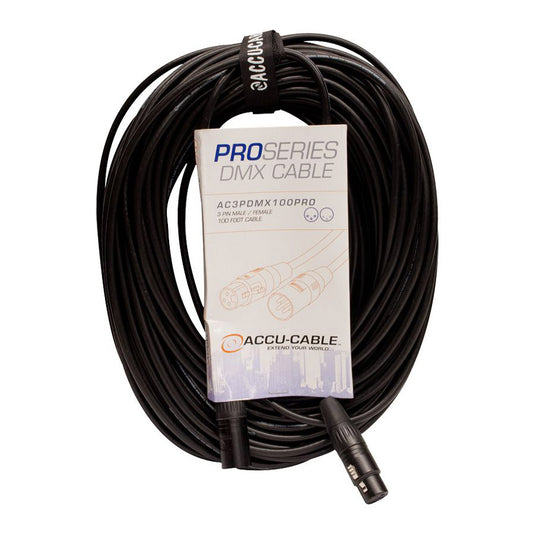 Accu-Cable AC3PDMX PRO 3-Pin Male to Female DMX Cable