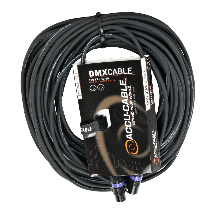 Accu-Cable AC3PDMX 3-Pin Male to Female DMX Cable