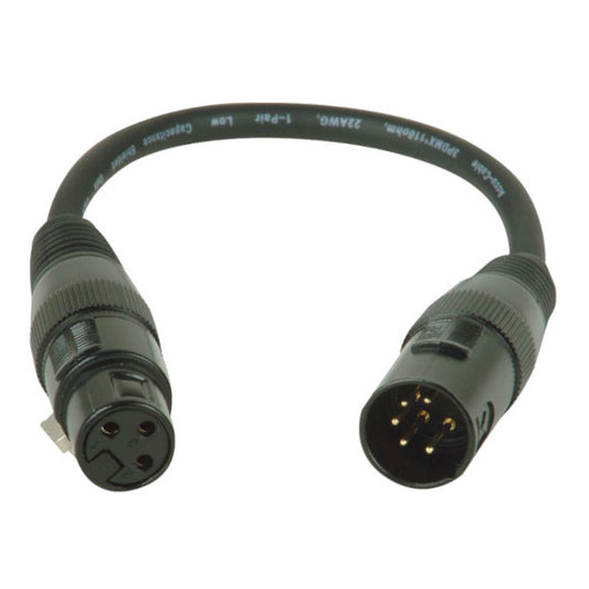 Accu-Cable AC5PM3PFM 5 Pin Male to 3 Pin Female DMX Cable, 11