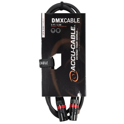 Accu-Cable AC5PDMX 5-Pin Male to 5-Pin Female DMX Cable