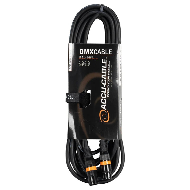Accu-Cable AC5PDMX 5-Pin Male to 5-Pin Female DMX Cable