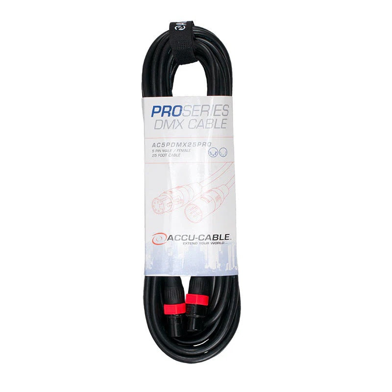 Accu-Cable AC5PDMX Pro 5-Pin Male to 5-Pin Female DMX Cable