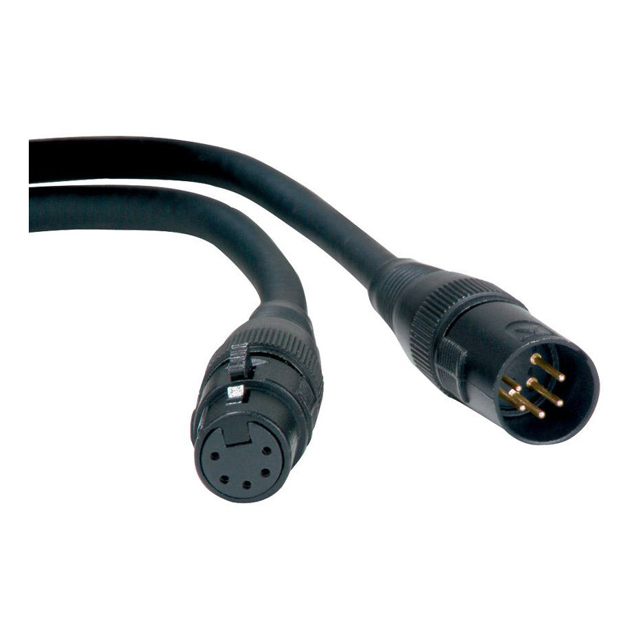 Accu-Cable AC5PDMX PRO 5-Pin Male to Female DMX Cable coil