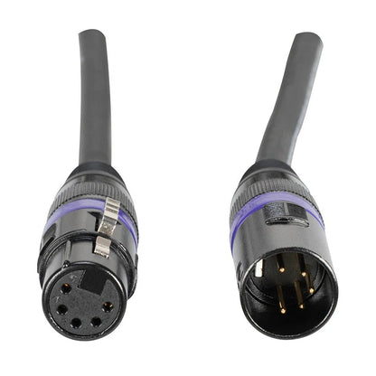 Accu-Cable AC5PDMX 5-Pin Male to 5-Pin Female DMX Cable | 100 feet