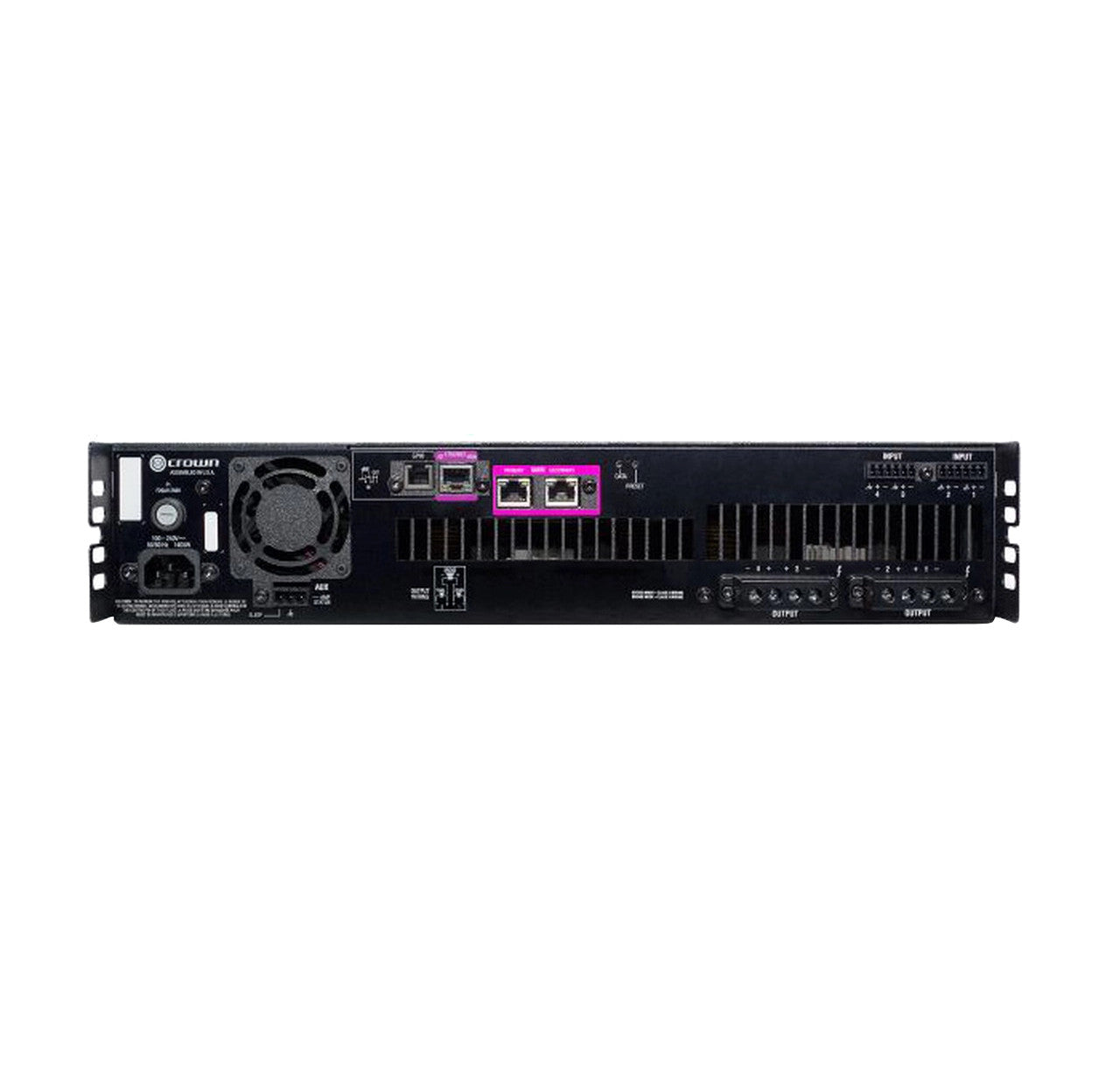 Crown DCi 4|600DA 4-Channel 70V/100V Power Amplifier with Dante back
