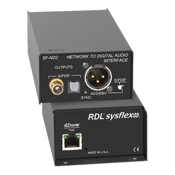 RDL SF-ND2 Dante Network to Digital Audio Interface
