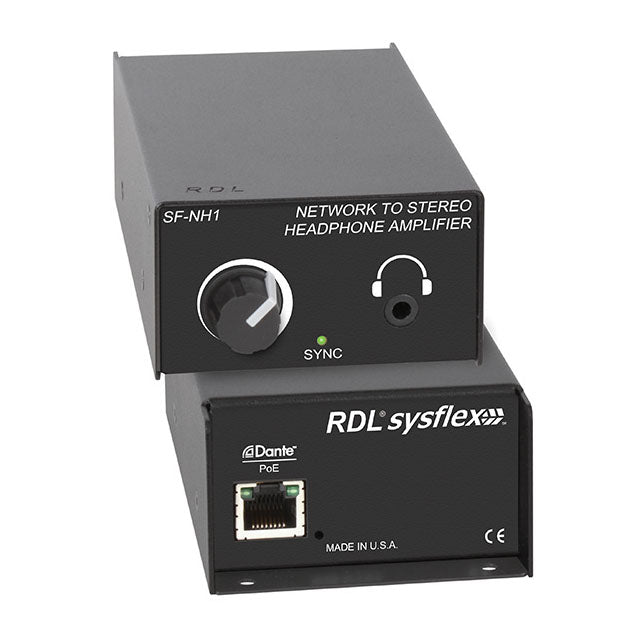 RDL SF-NH1 Dante to Stereo Headphone Amplifier
