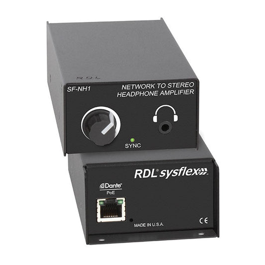 RDL SF-NH1 Dante to Stereo Headphone Amplifier