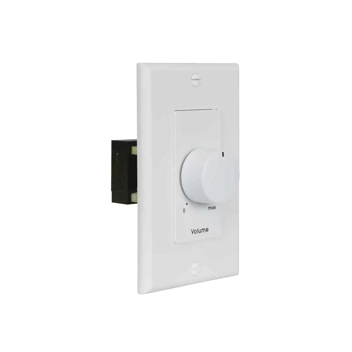 Lowell 100W Mono Volume Control With Decorator Wall Plate | Without Bypass | White