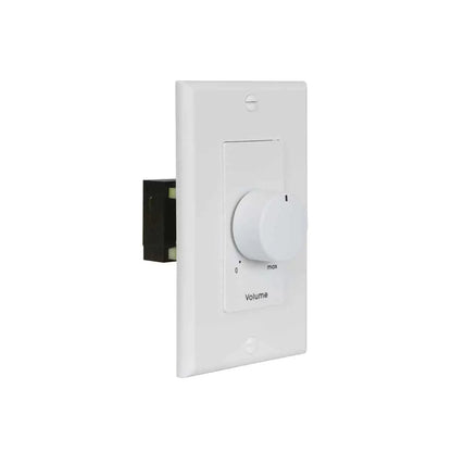 Lowell 100W Mono Volume Control With Decorator Wall Plate | Without Bypass | White