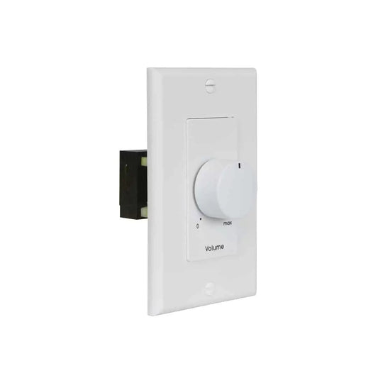 Lowell 100W Mono Volume Control With Decorator Wall Plate | Without Bypass | White
