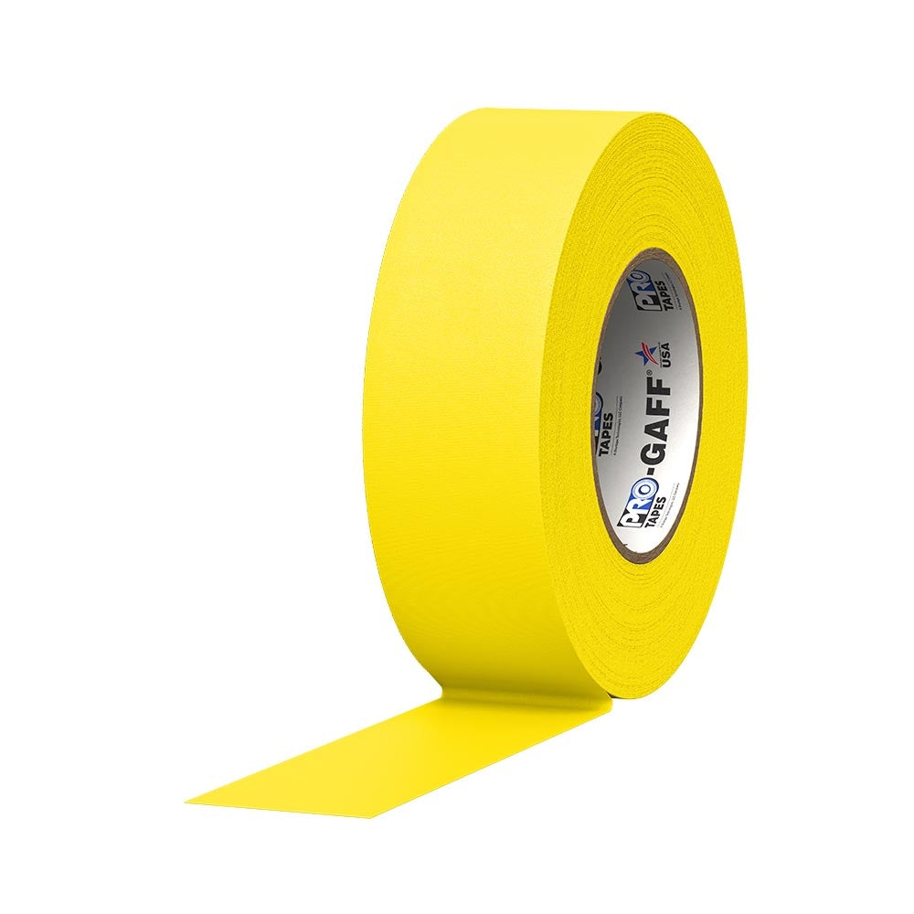 Pro Tapes 2-Inch x 55 Yard ProGaff Gaffer's Cloth Tape | Color: Yellow