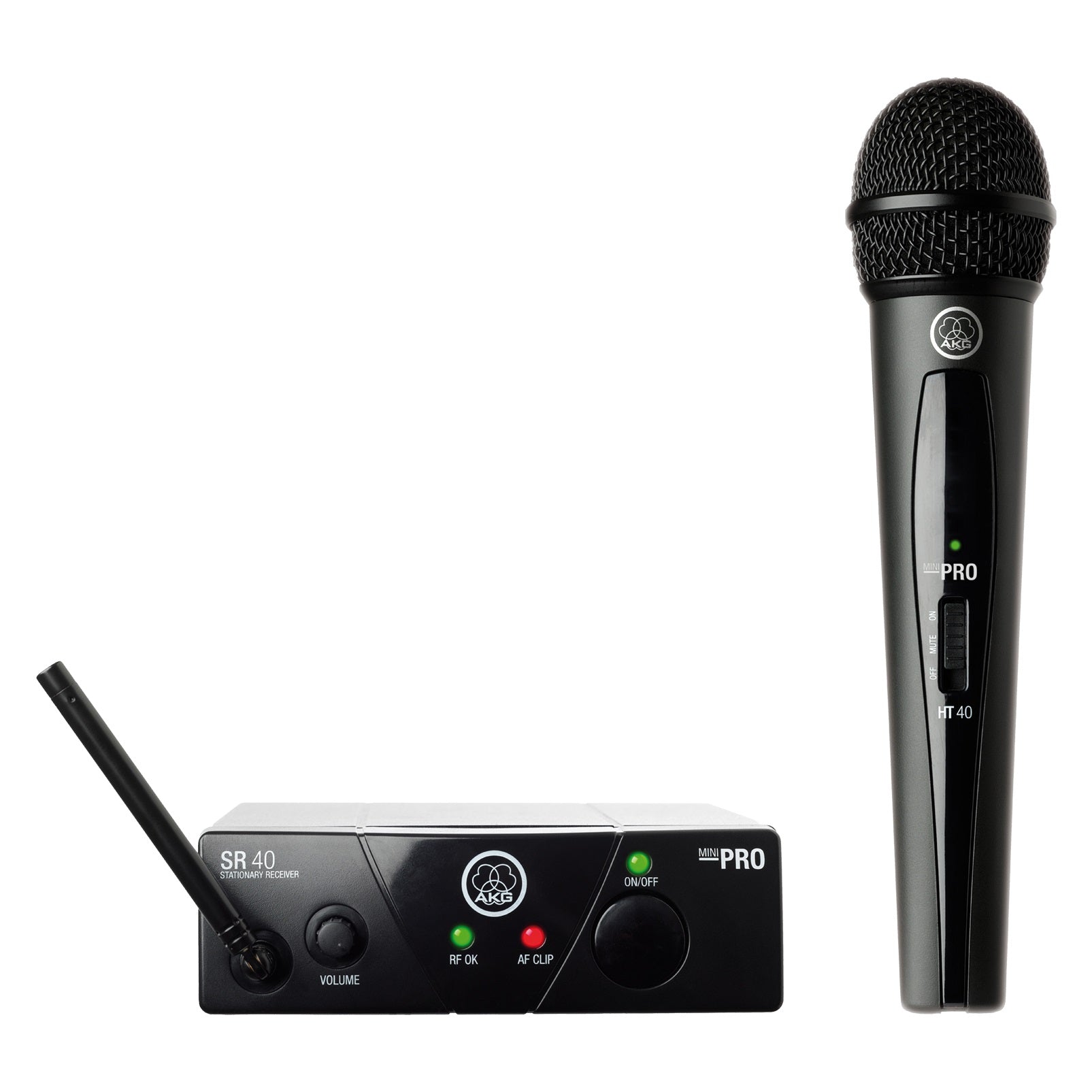 AKG WMS40 Mini Wireless Handheld Microphone System | Frequency: Band-US25-C 539.3 MHz