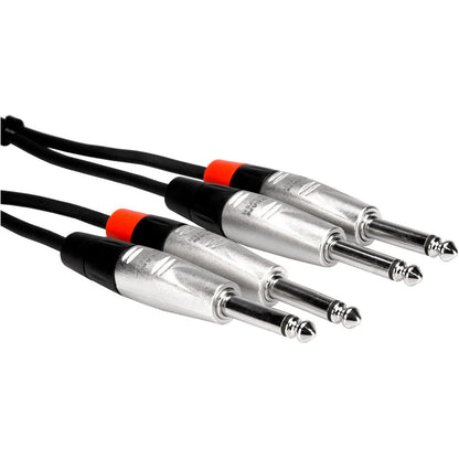 Hosa Pro Dual REAN 1/4 TS Stereo Interconnect Cable