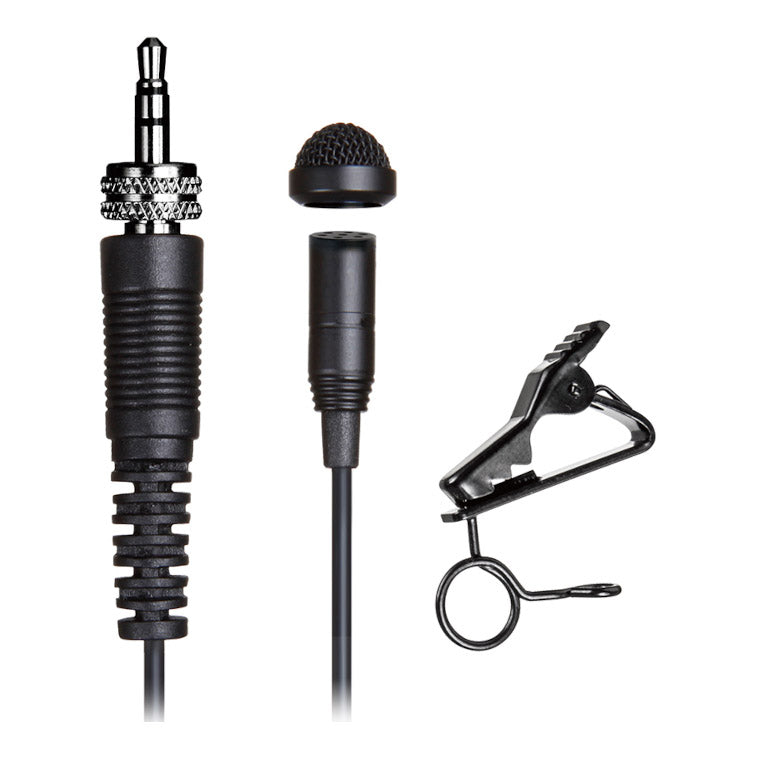 Tascam TM-10LB Lavalier Microphone, Black, components