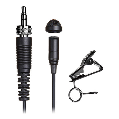 Tascam TM-10LB Lavalier Microphone, Black, components