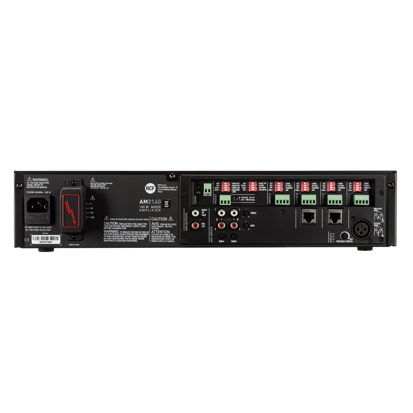 RCF AM2160 160W Mixer Amplifier