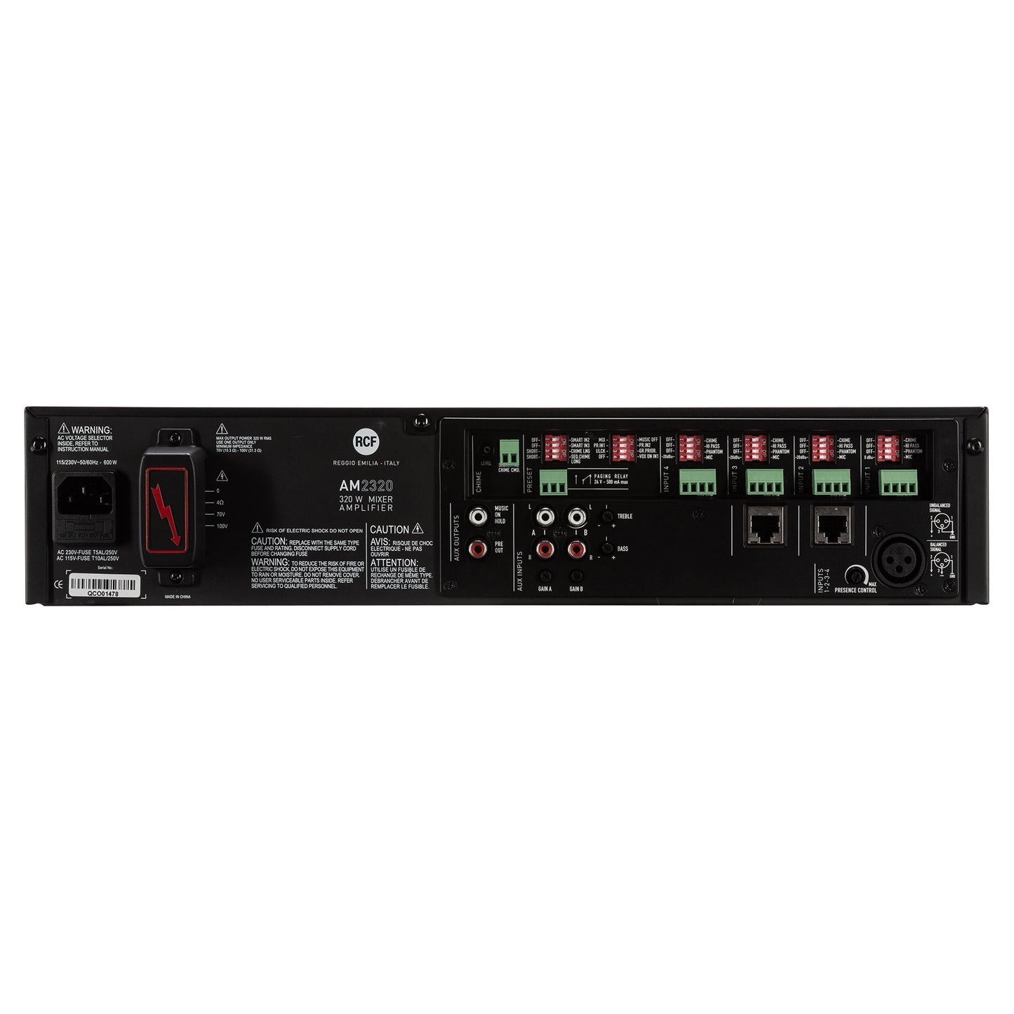 RCF AM2320 320W Mixer Amplifier