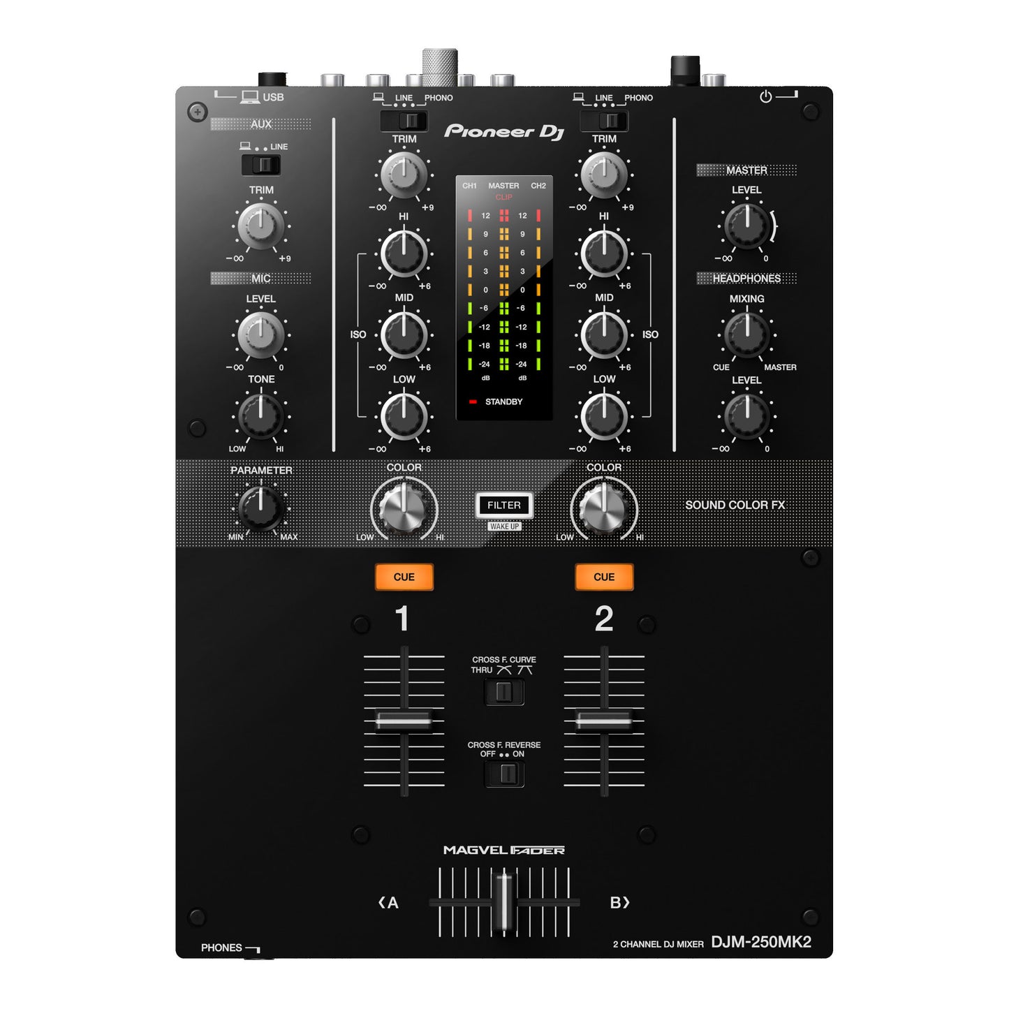 Pioneer DJ DJM-250MK2 2-Channel DJ Mixer top