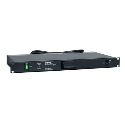 Lowell Rackmount Power Distribution Unit 1U AC Power Strip | 6 Outlets | 15A | Hooded Light, Surge Suppression