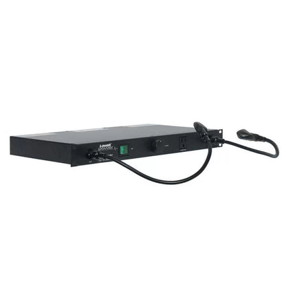 Lowell Rackmount Power Distribution Unit 1U AC Power Strip | 7 Outlets | 15A | Gooseneck Lights