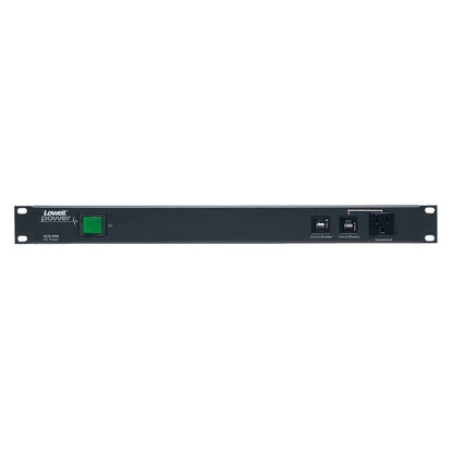 Lowell Rackmount Power Distribution Unit 1U AC Power Strip | 9 Outlets | 20A | Dual Circuit Breakers