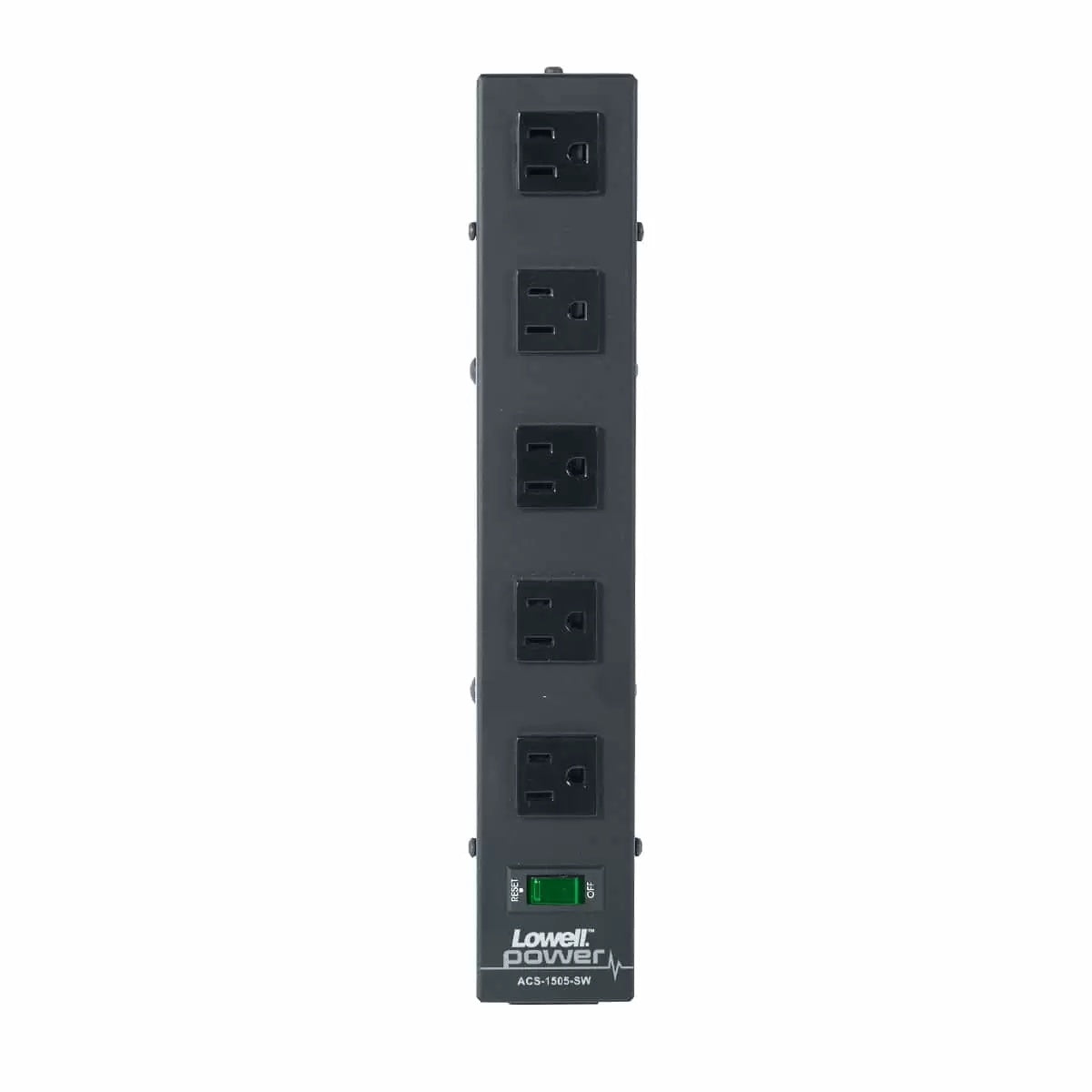 Lowell ACS-1505-SW 12" Rack Power Strip With Switch | 5 Outlets