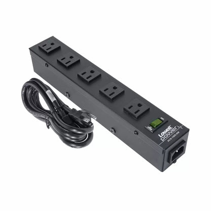 Lowell ACS-1505-SW 12" Rack Power Strip With Switch | 5 Outlets