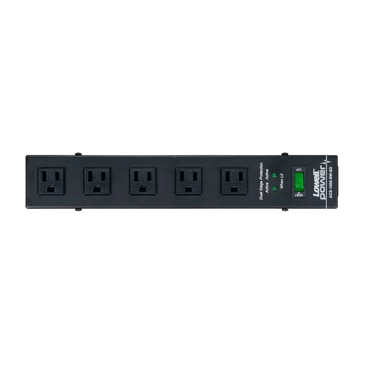 Lowell ACS-1505-SW-SD 12" Power Strip With Surge Suppression