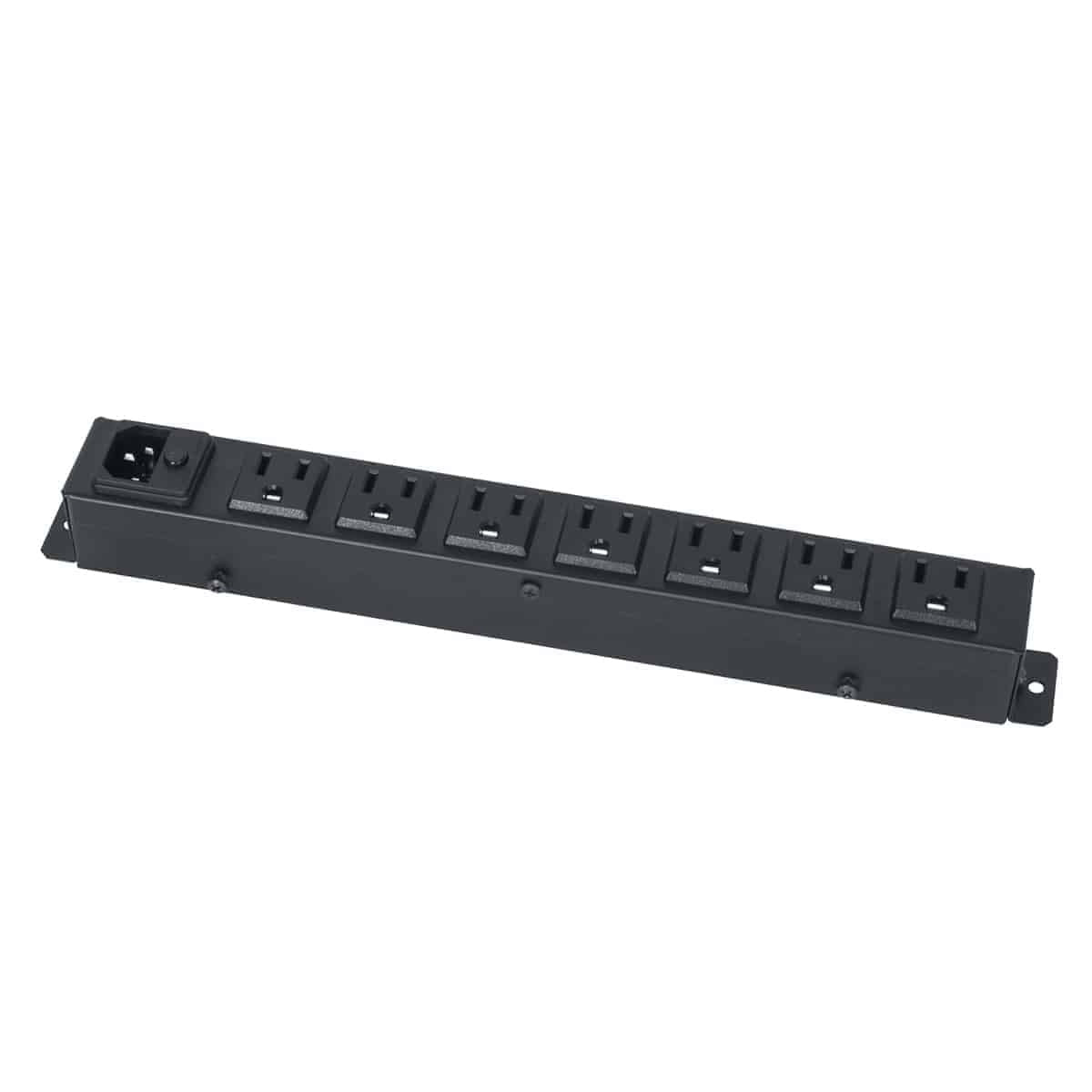 Lowell ACS-1507 12" Rackmount Power Strip With 7 Outlets