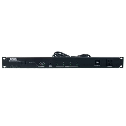 Lowell Rackmount Power Distribution Unit 1U AC Power Strip | 9 Outlets | 15A | 4-Step Sequencer, Remote Control